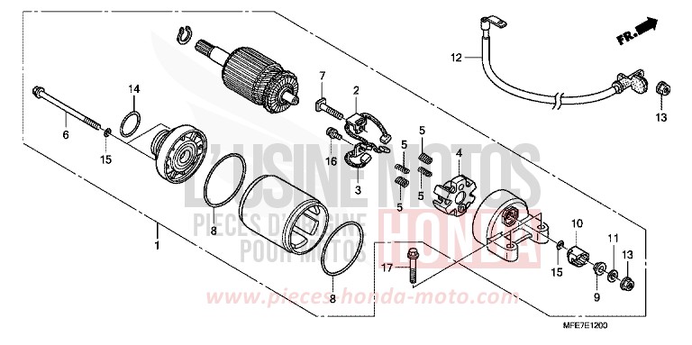 MOTEUR DE DEMARRAGE de Shadow Aero GRAPHITE BLACK (NHB01) 2007
